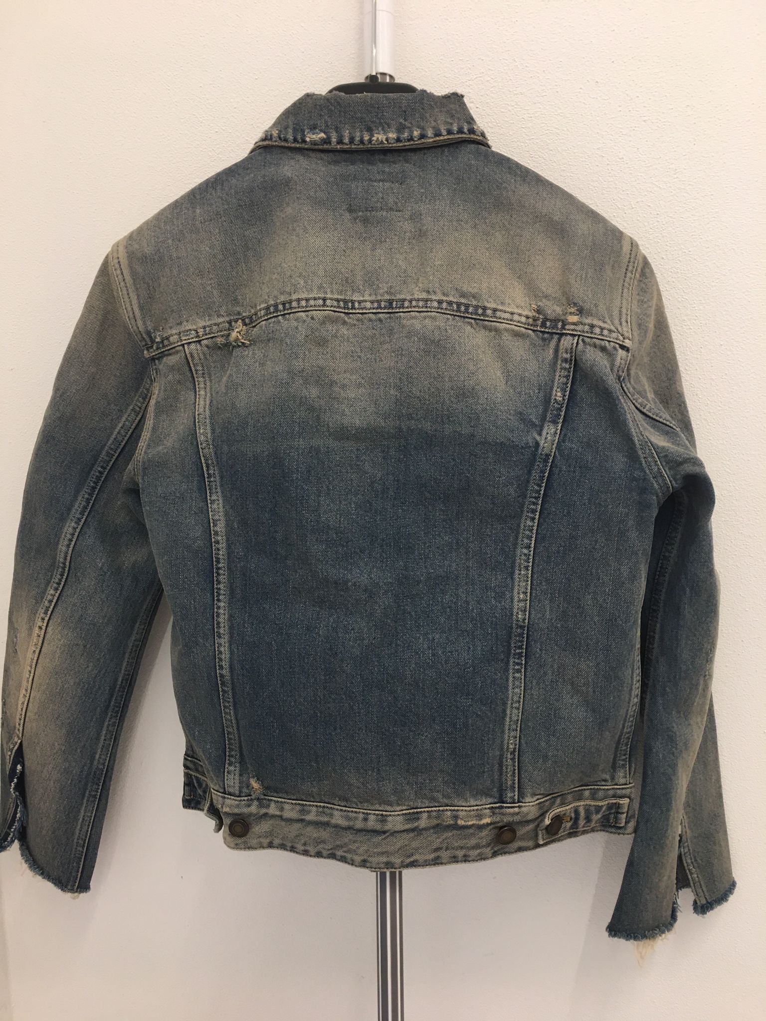 Saint Laurent Paris SS'20 Jacket Trucker Ripped Sleeves Size US S / EU 44-46 / 1 - 3 Thumbnail