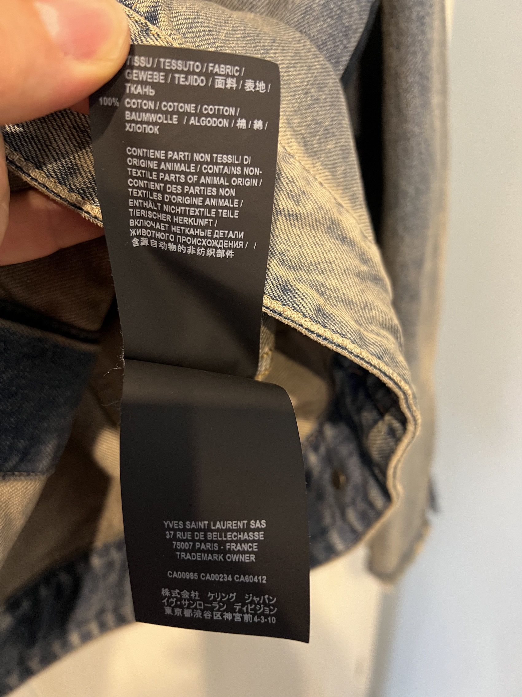 Saint Laurent Paris SS'20 Jacket Trucker Ripped Sleeves Size US S / EU 44-46 / 1 - 7 Thumbnail