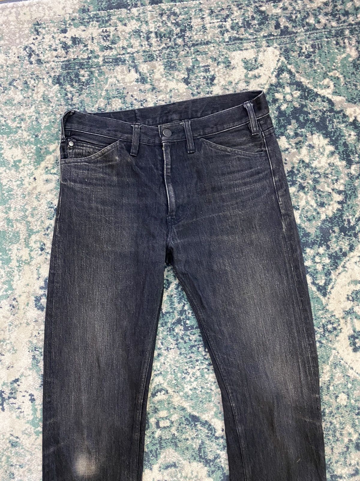 Lemaire Lemaire Black Leather Lining Pocket Jeans Size US 29 - 4 Thumbnail