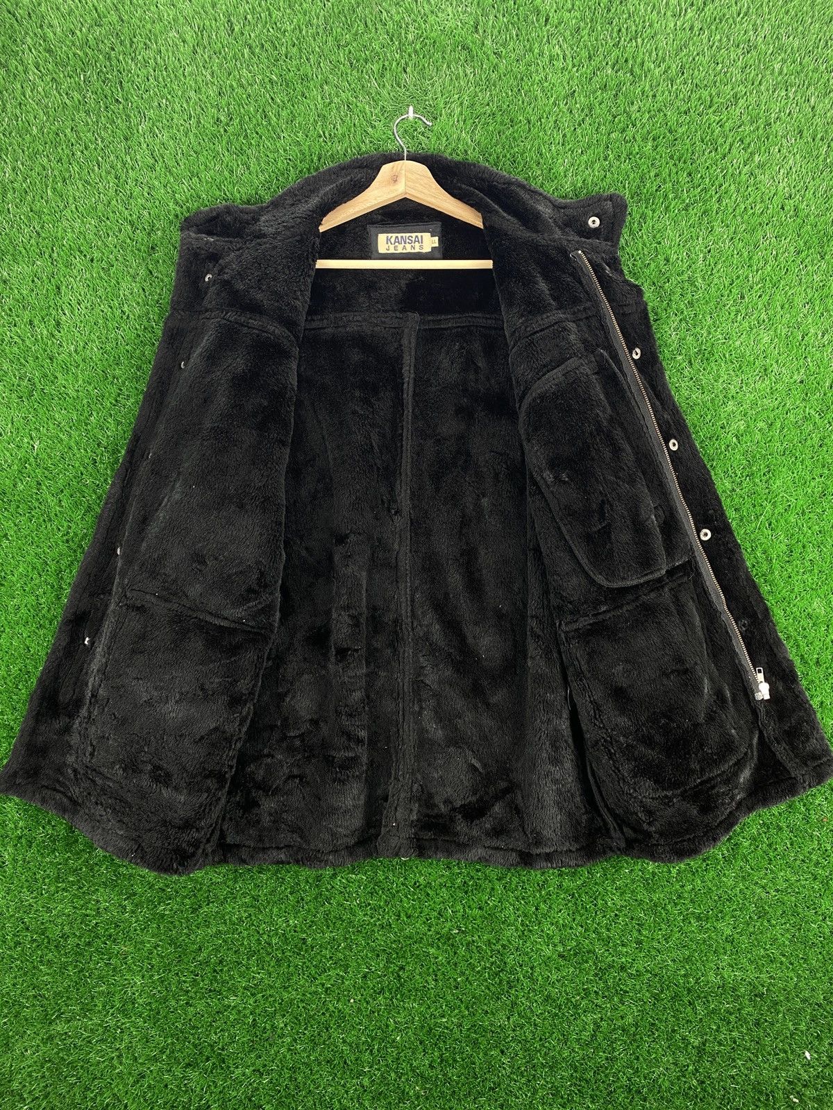 Kansai Yamamoto × Vintage mVintage Kansai Jeans Velvet Faux Fur Jacket Size US L / EU 52-54 / 3 - 6 Thumbnail