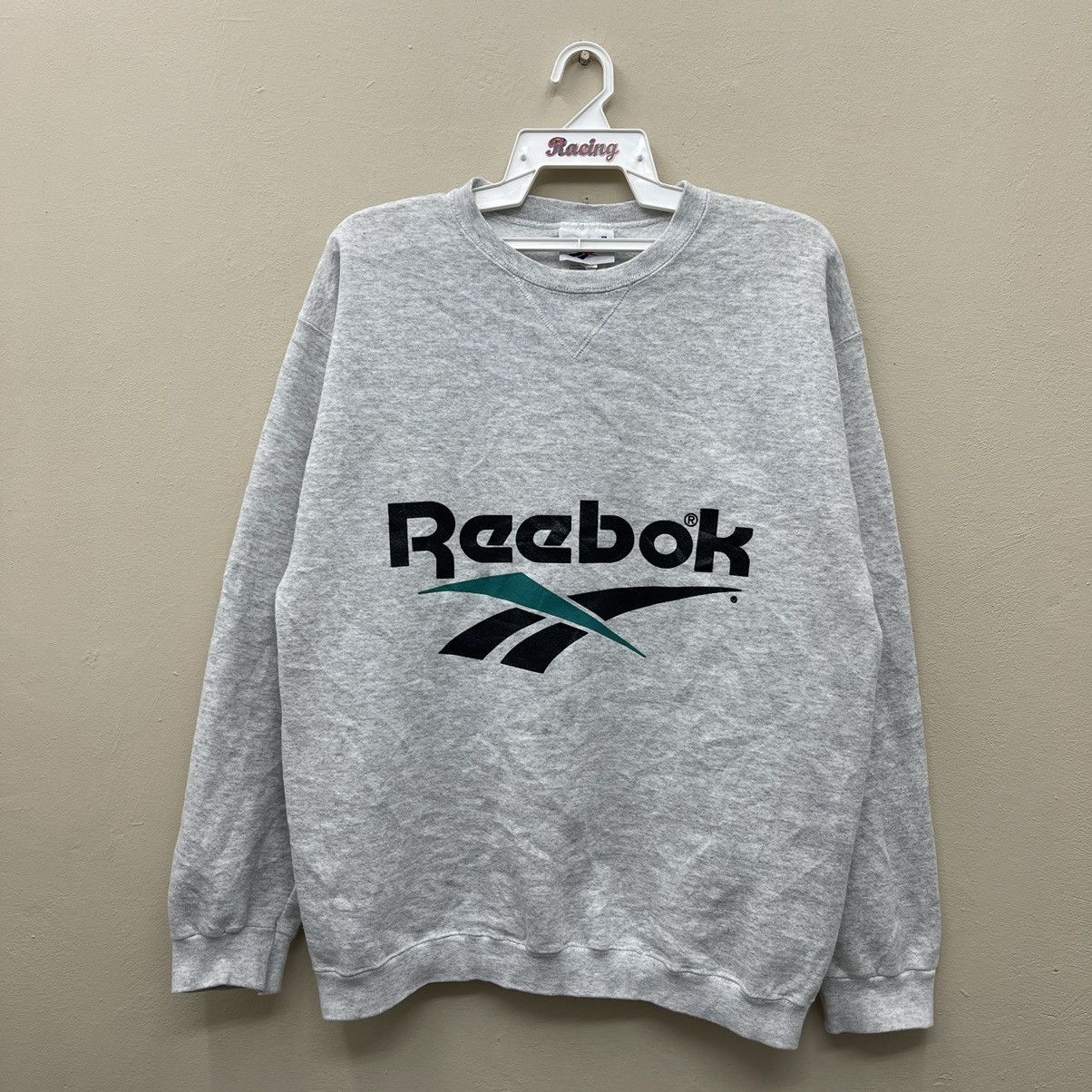 Reebok × Vintage Vintage 90s Reebok Sweatshirt Big Logo Nice Size US M / EU 48-50 / 2 - 1 Thumbnail