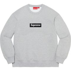 Supreme Cross Box Logo Hooded Sweatshirt Heather Grey