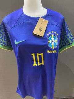 Official Nike Brazil CBF 2004-2006 Away Men’s Medium Blank Blue Soccer  Jersey