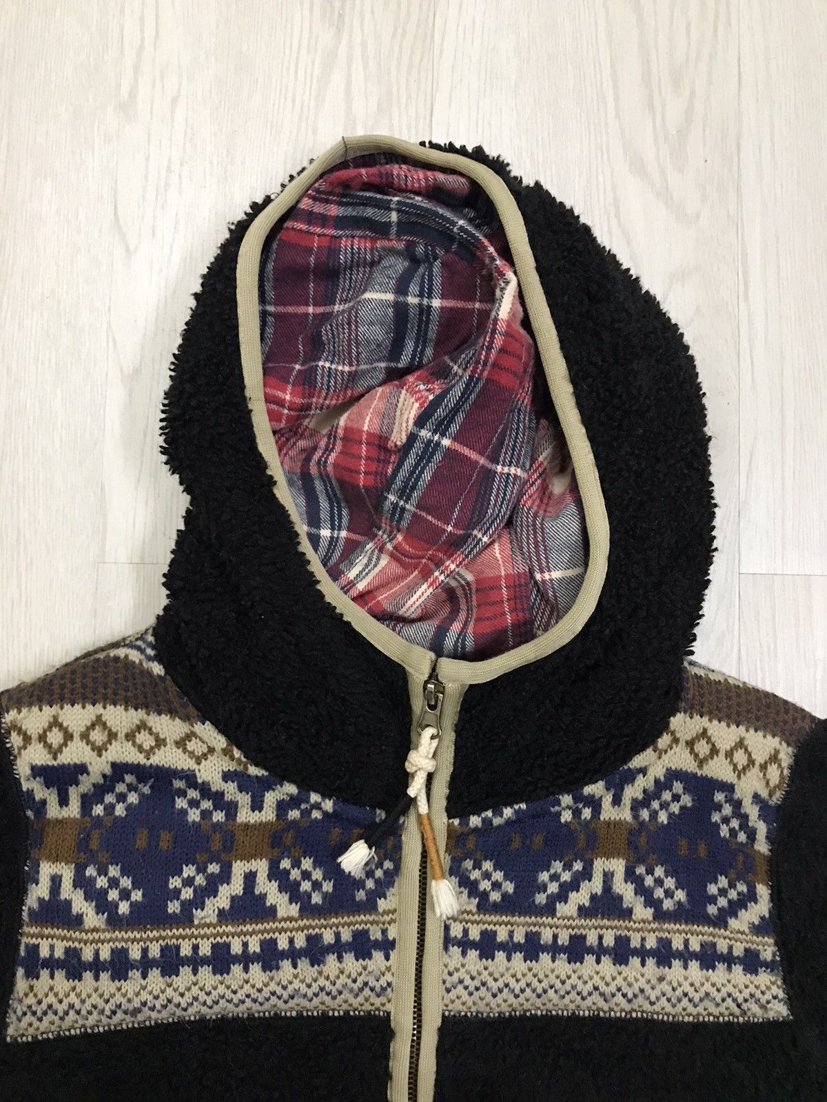 Japanese Brand × Vintage Vintage Japanese Navajo Deep Pile Sherpa Jacket Size M / US 6-8 / IT 42-44 - 16 Thumbnail