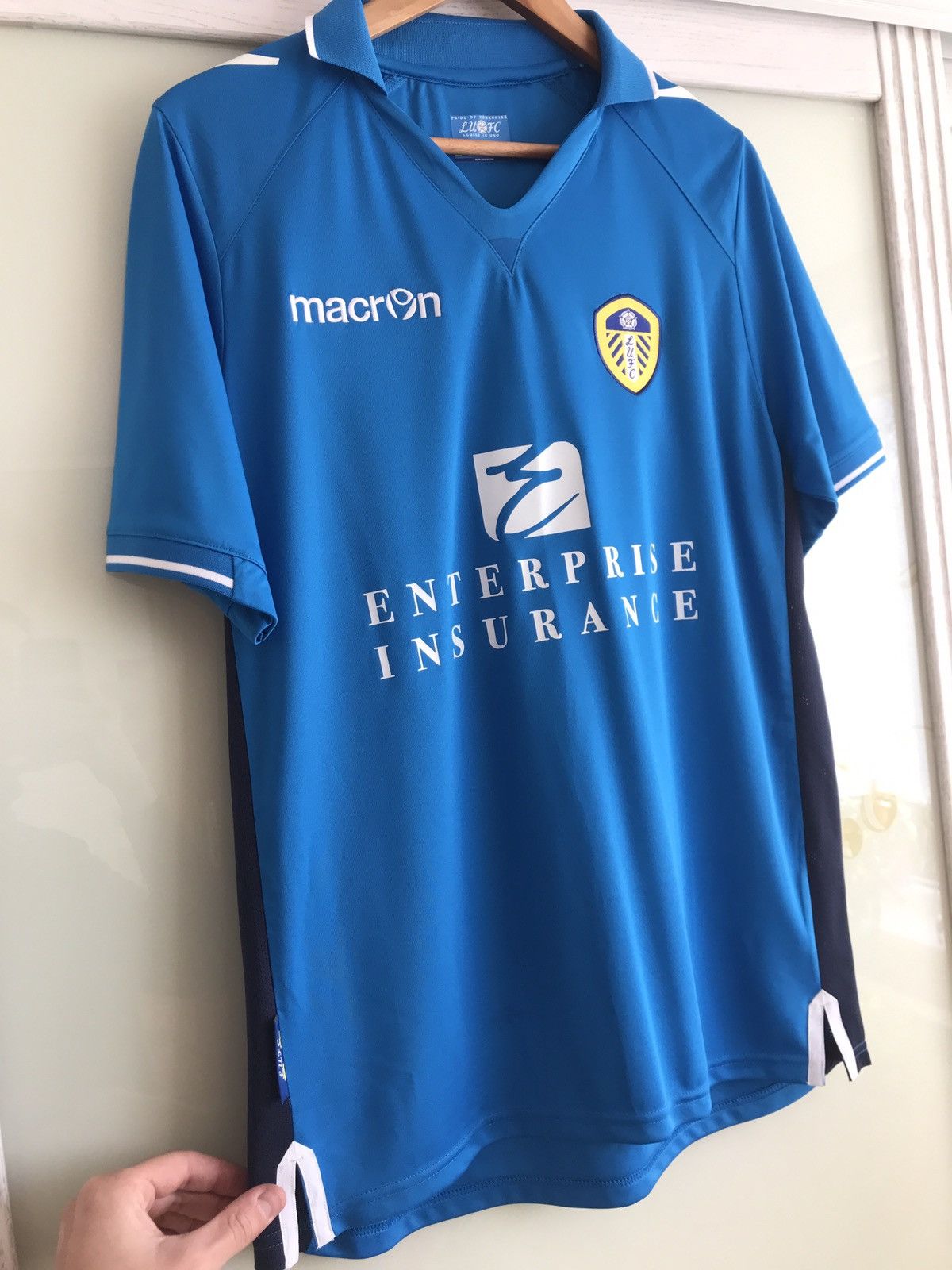 Macron Leeds United 2012-2014 Away Soccer Jersey Football Shirt Size US L / EU 52-54 / 3 - 3 Thumbnail
