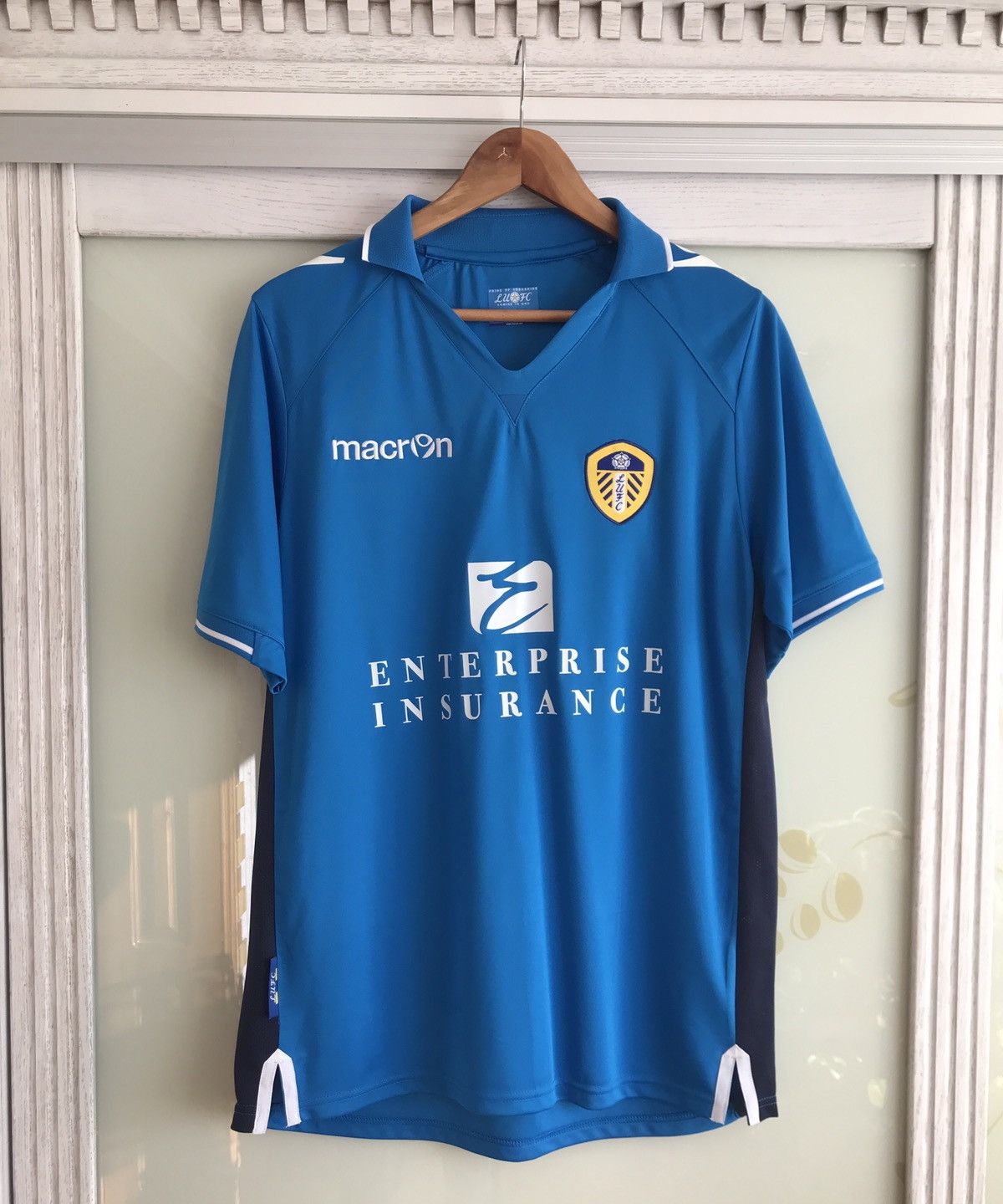 Macron Leeds United 2012-2014 Away Soccer Jersey Football Shirt Size US L / EU 52-54 / 3 - 1 Thumbnail
