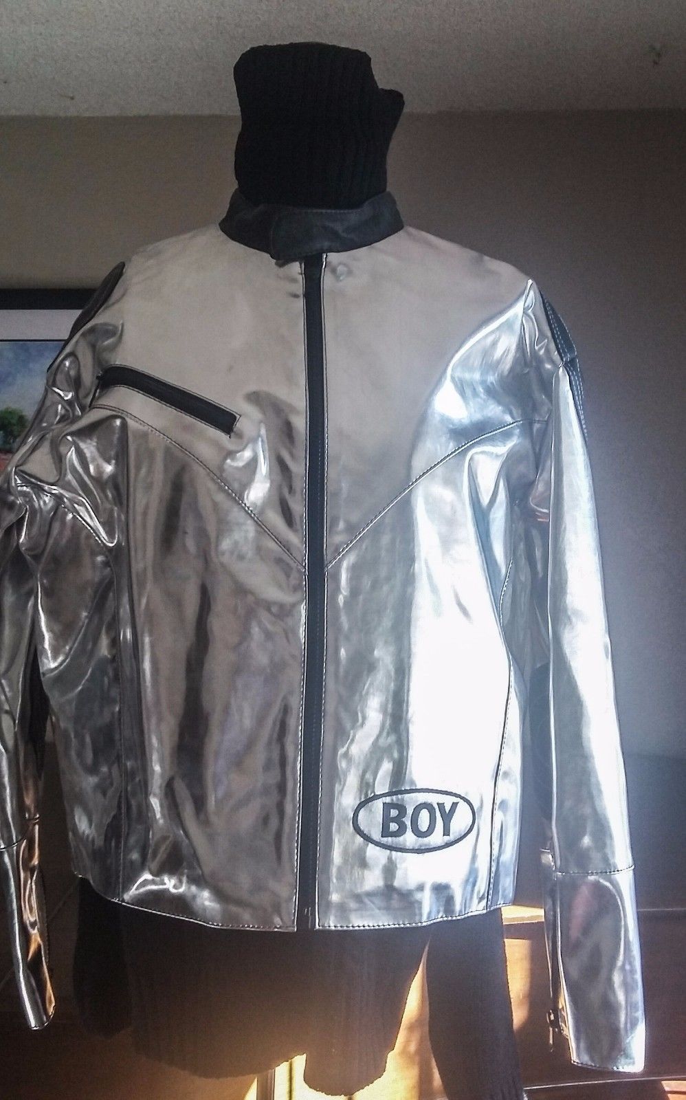 Boy London Boy London 80's Leather Matelic Jacket Grailed