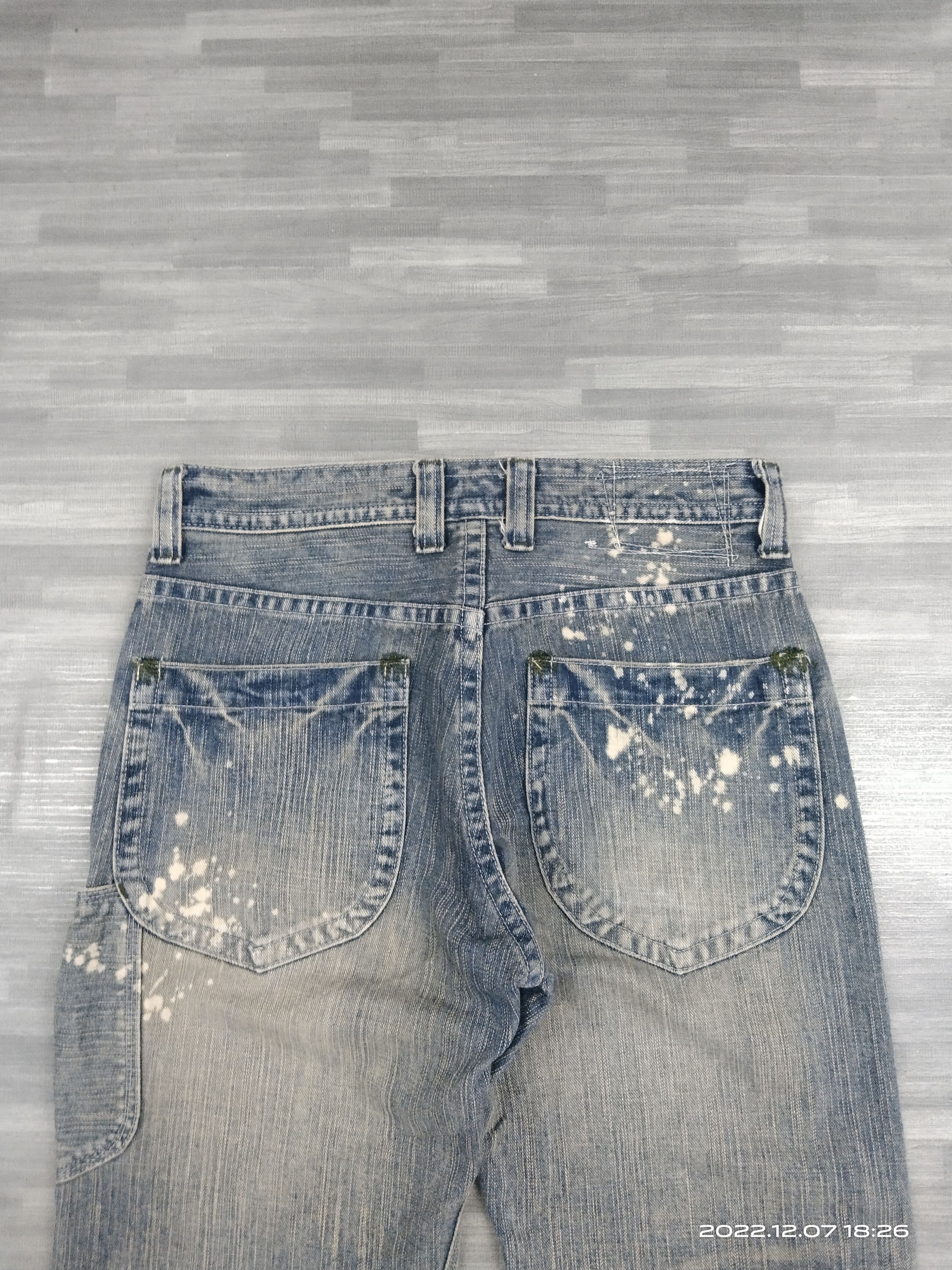Japanese Brand EAT EYE'$ BUSHPANTS ONE POCKET GL HEART DENIM PANTS Size US 30 / EU 46 - 5 Thumbnail