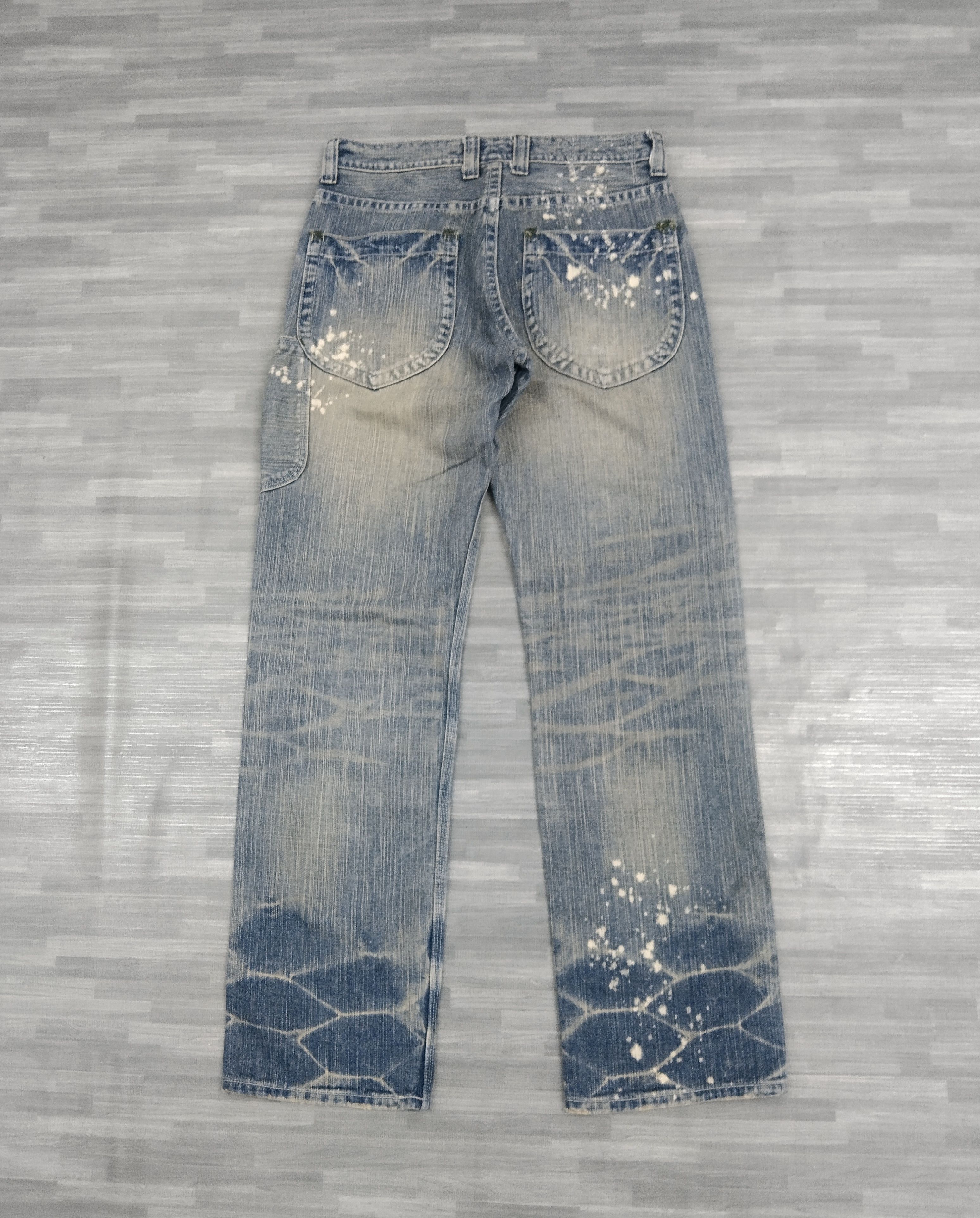 Japanese Brand EAT EYE'$ BUSHPANTS ONE POCKET GL HEART DENIM PANTS Size US 30 / EU 46 - 3 Thumbnail