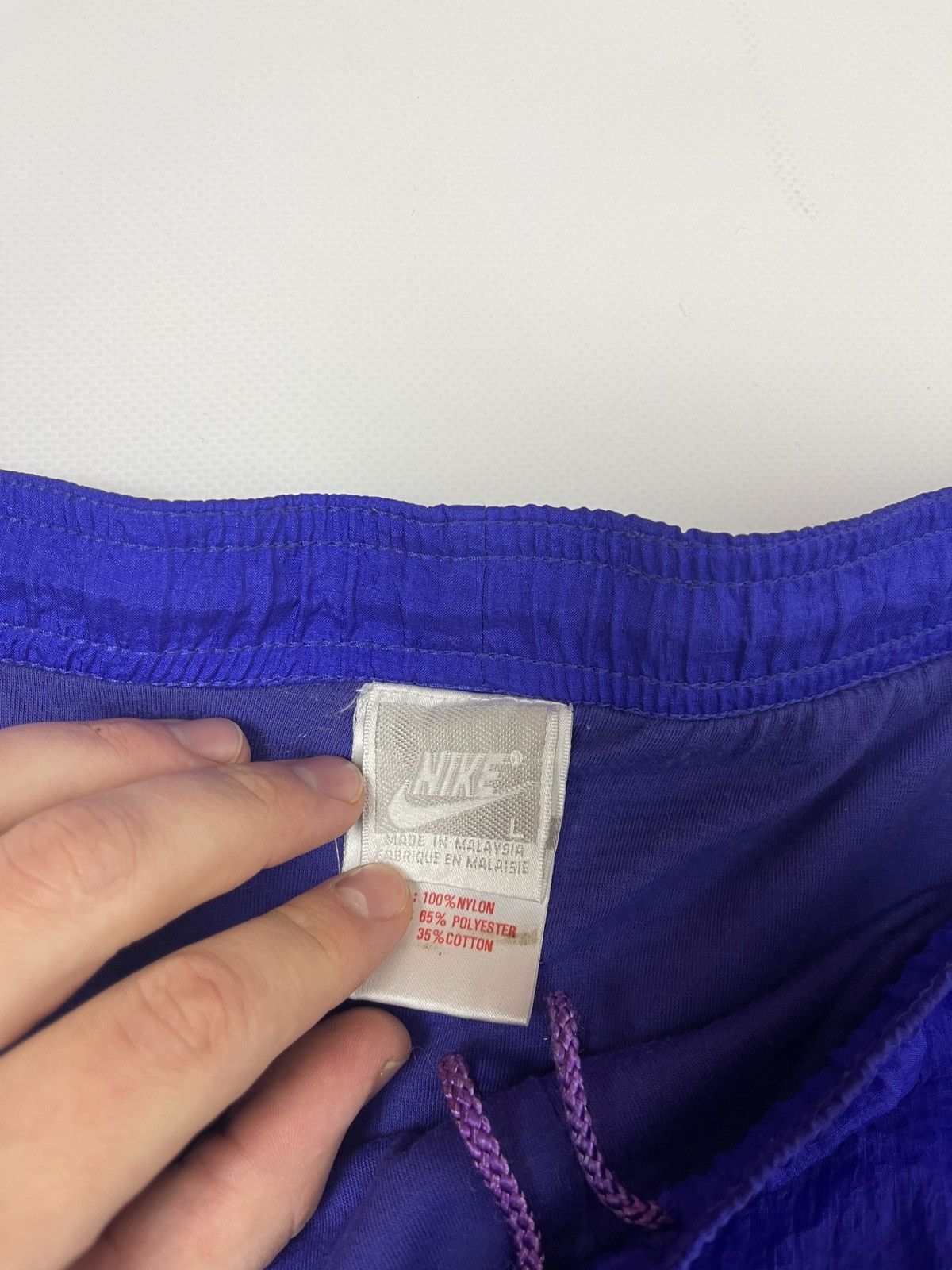 Nike Nike vintage 80s 90s nylon shimmer blue violet track pants Size US 34 / EU 50 - 12 Thumbnail
