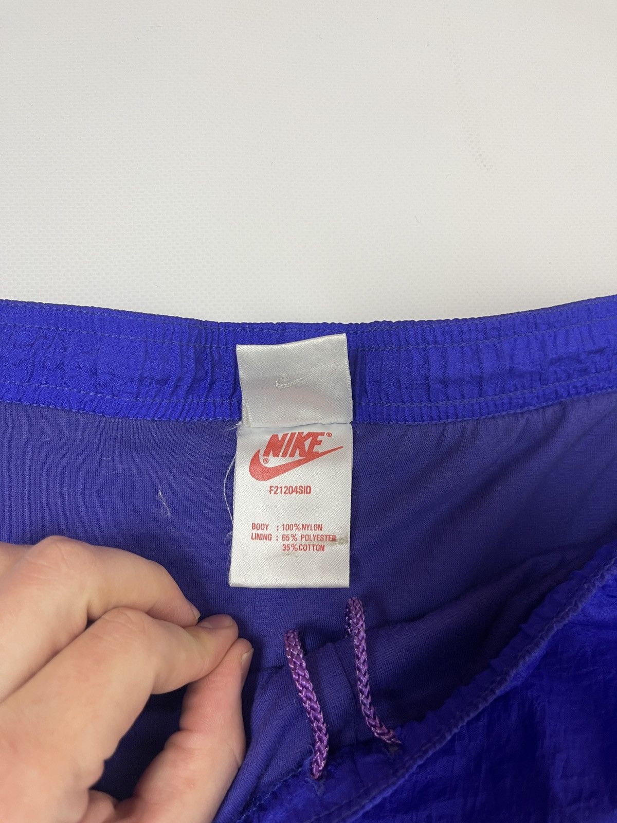 Nike Nike vintage 80s 90s nylon shimmer blue violet track pants Size US 34 / EU 50 - 11 Thumbnail