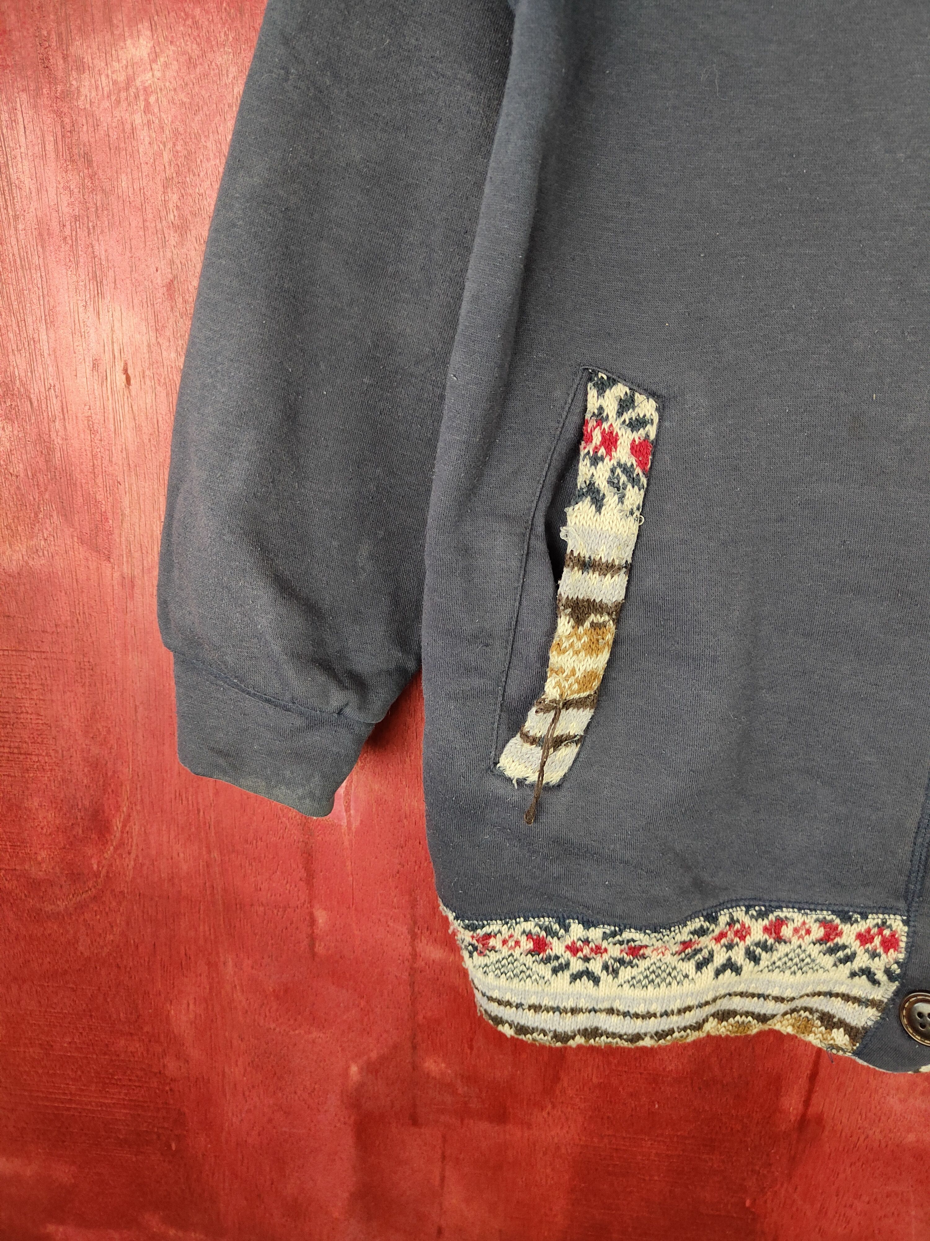 Japanese Brand Magic Sound Dark Blue Hoodie Sweater #4801 Size M / US 6-8 / IT 42-44 - 3 Thumbnail