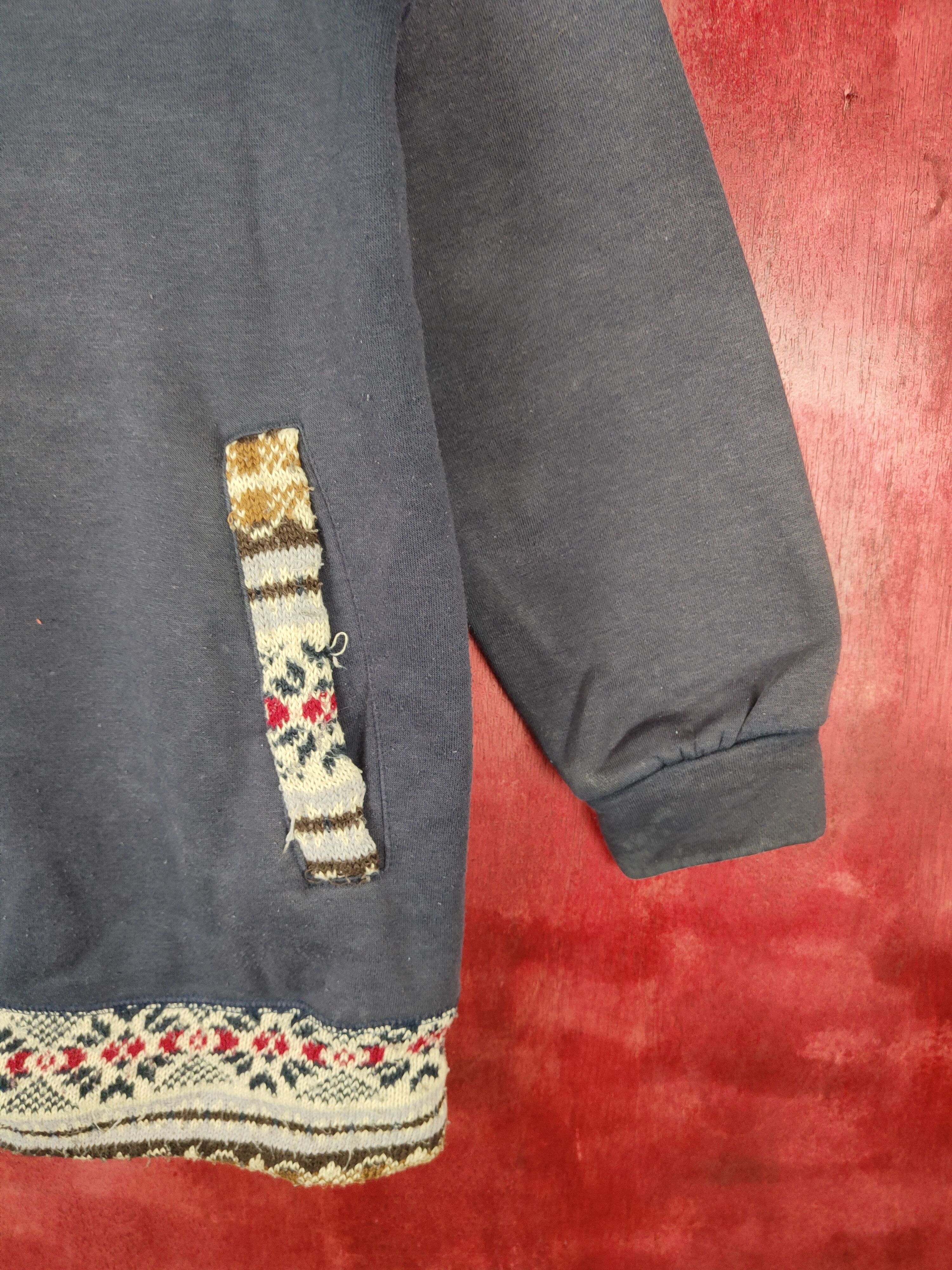 Japanese Brand Magic Sound Dark Blue Hoodie Sweater #4801 Size M / US 6-8 / IT 42-44 - 4 Thumbnail