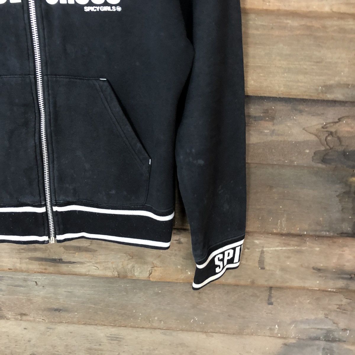Japanese Brand Blue Cross skull Spicy Label Black Hoodie sweatshirt #4759 Size S / US 4 / IT 40 - 5 Thumbnail