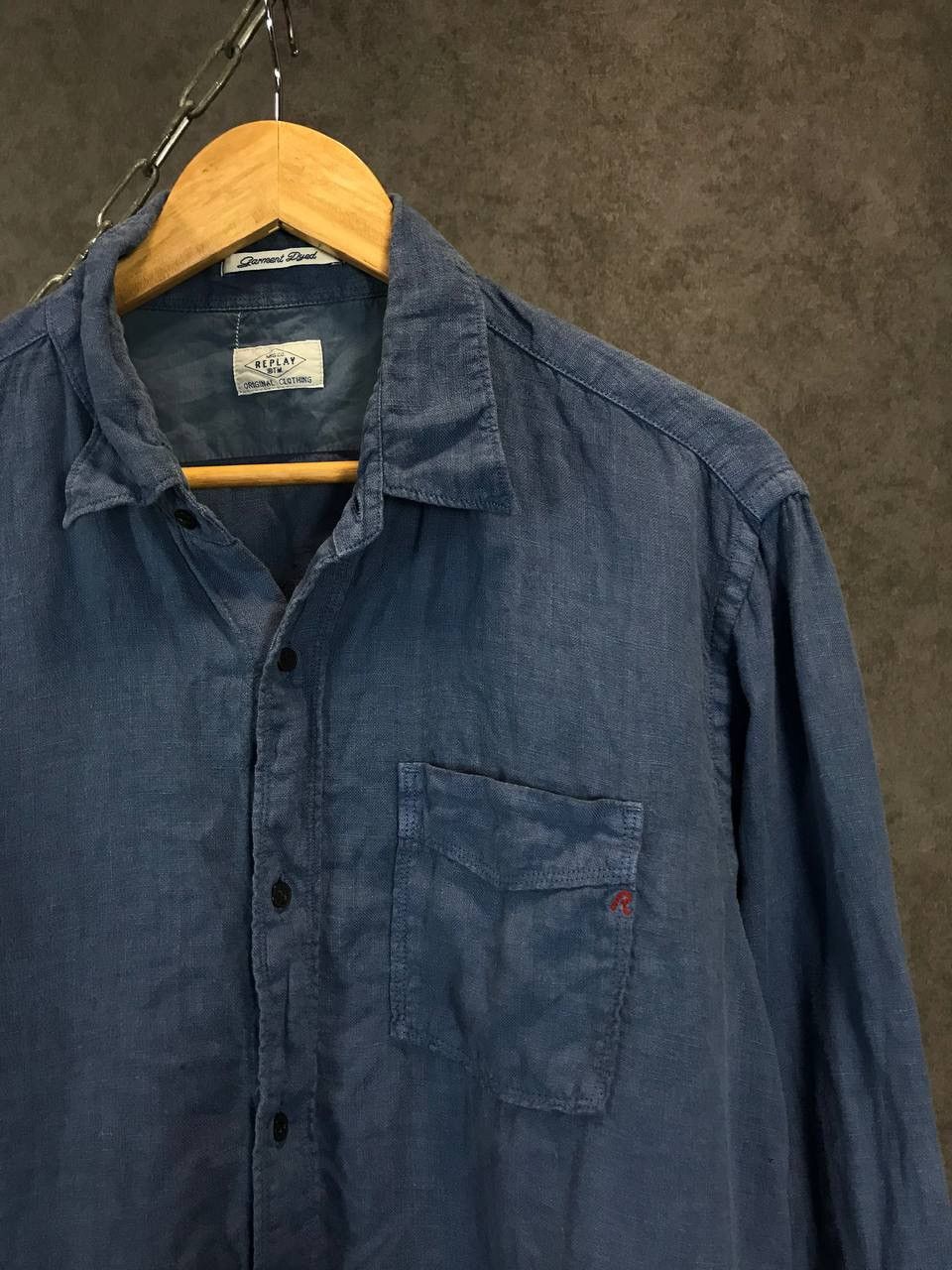 Replay Replay garment dyed linen luxury shirt Size US XL / EU 56 / 4 - 2 Thumbnail
