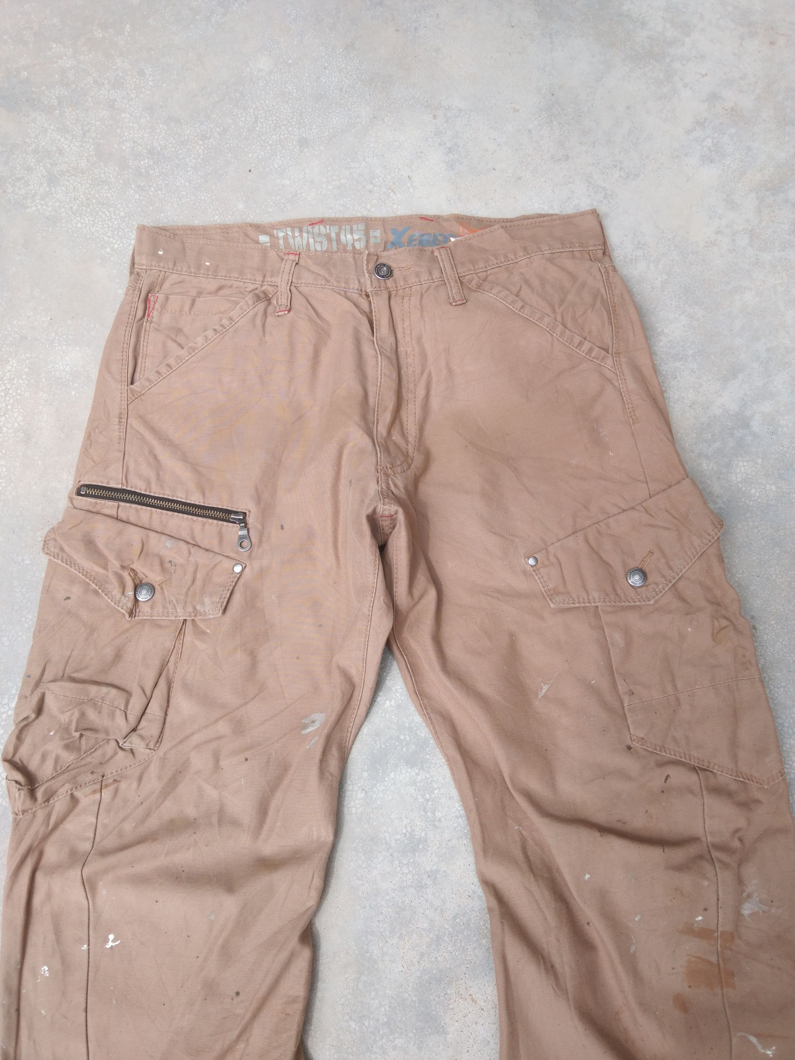 Japanese Brand Vintage Twist45 Paint Splatter Cargo Pants 32x31 Size US 32 / EU 48 - 7 Thumbnail