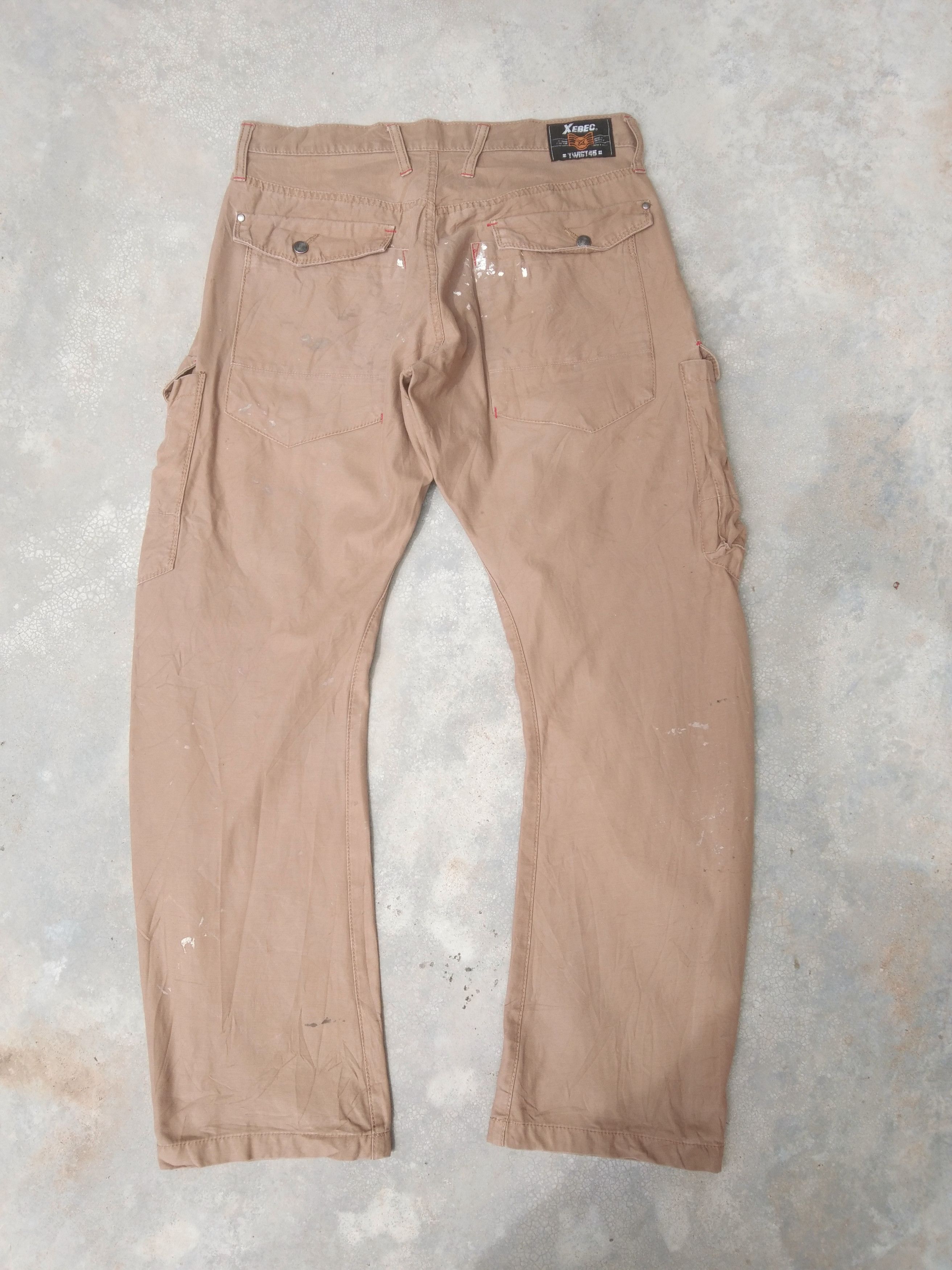 Japanese Brand Vintage Twist45 Paint Splatter Cargo Pants 32x31 Size US 32 / EU 48 - 2 Thumbnail