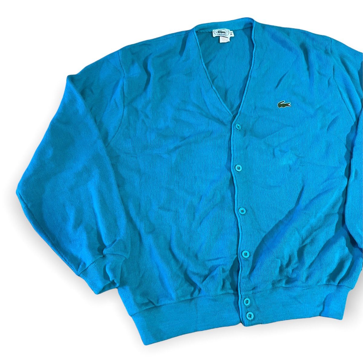 Izod × Lacoste × Vintage Vintage 80s 90s Lacoste x Izod Cardigan Knit Sweater Size US XL / EU 56 / 4 - 2 Thumbnail