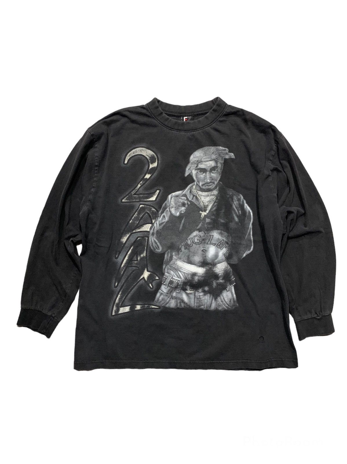 Rap Tees Vintage Y2K TUPAC Long Sleeve tee Rare Size US XL / EU 56 / 4 - 2 Thumbnail