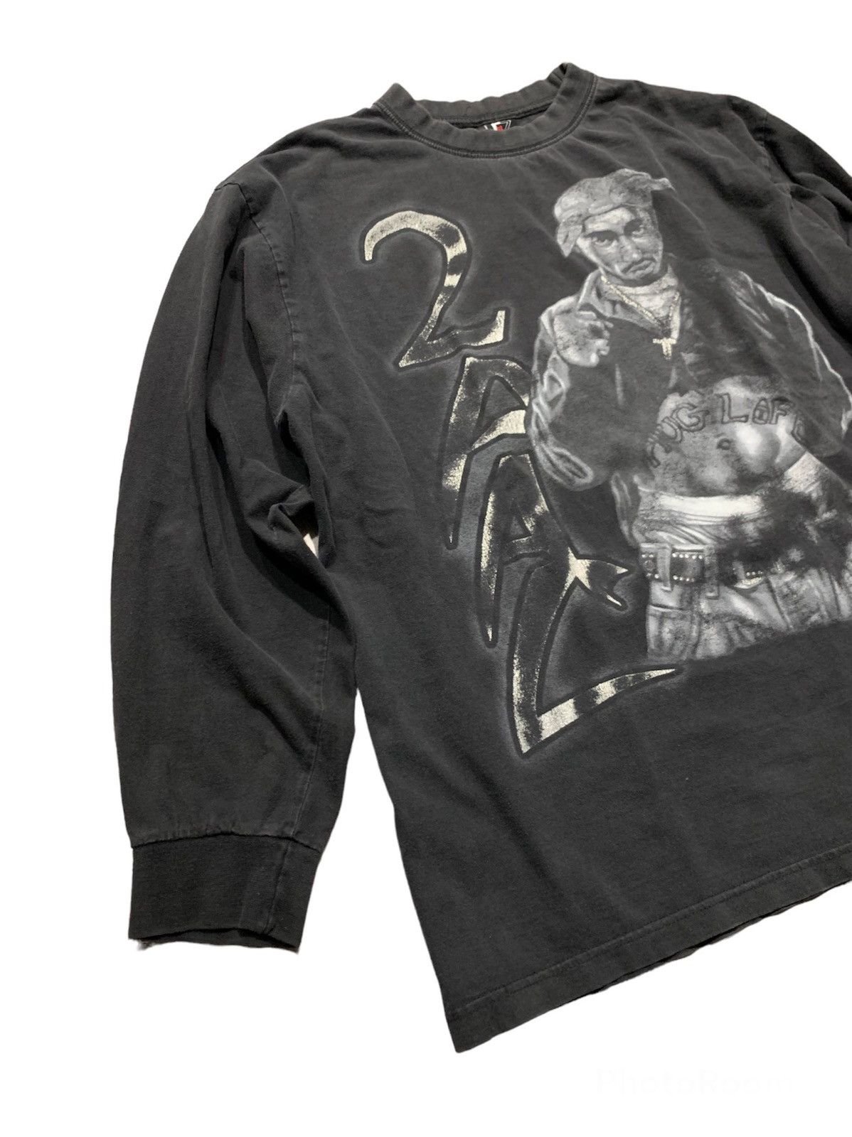Rap Tees Vintage Y2K TUPAC Long Sleeve tee Rare Size US XL / EU 56 / 4 - 4 Thumbnail