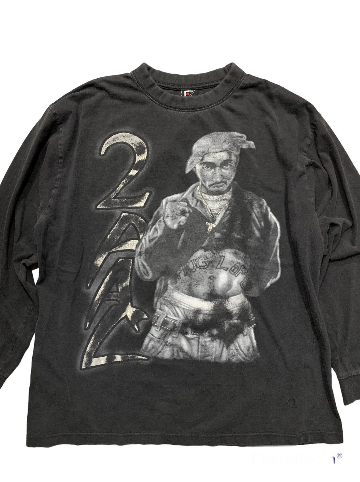 Rap Tees Vintage Y2K TUPAC Long Sleeve tee Rare Size US XL / EU 56 / 4 - 1 Thumbnail