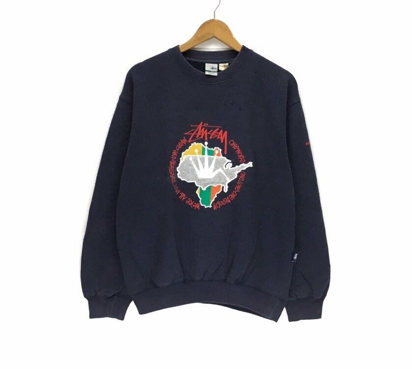 Vintage Stussy Crown Crewneck Sweatshirt Embroidery Big Logo