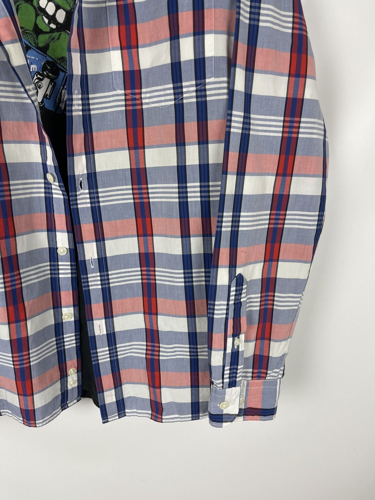 Flannel Lacoste L!ve checkered flannel button up shirt size 41 Size US M / EU 48-50 / 2 - 4 Thumbnail
