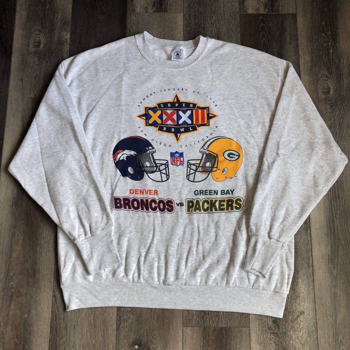 NFL Vintage NFL Broncos Packers Super Bowl 32 Champions Crewneck Size US XL / EU 56 / 4 - 1 Thumbnail