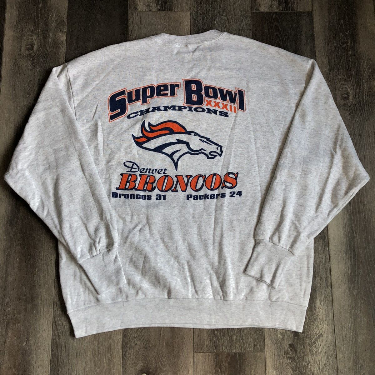 NFL Vintage NFL Broncos Packers Super Bowl 32 Champions Crewneck Size US XL / EU 56 / 4 - 2 Thumbnail