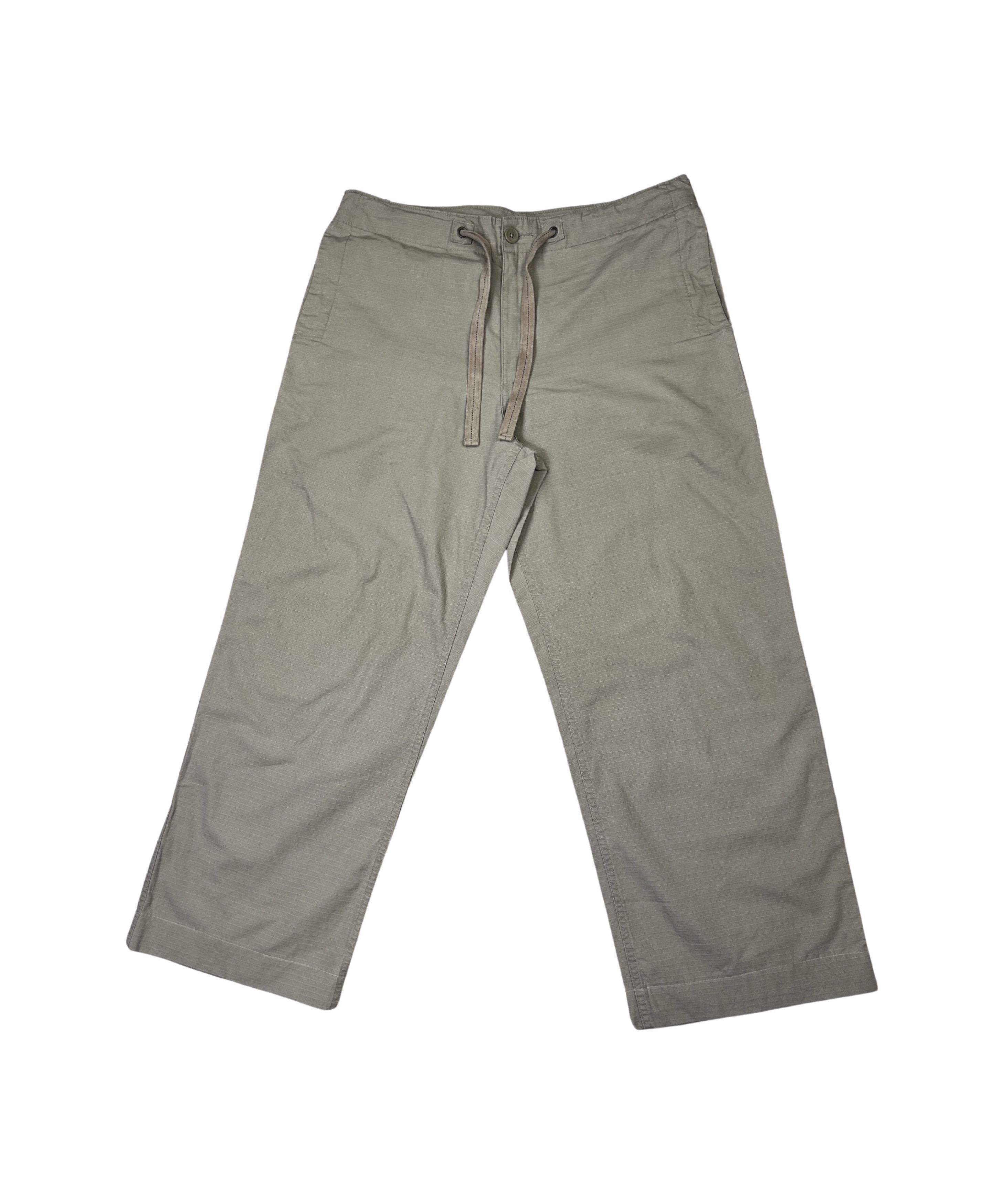 Rare Gap Beige Cargo Cropped Wide Straight Pants