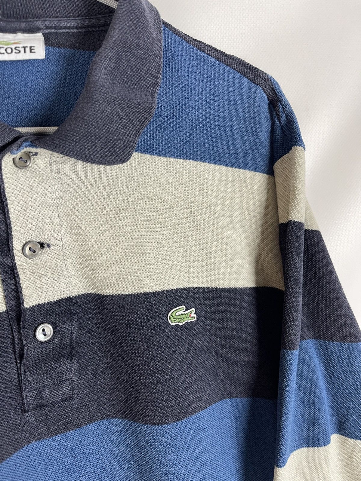 Lacoste Lacoste vintage striped rugby polo long sleeve shirt Size US L / EU 52-54 / 3 - 8 Thumbnail