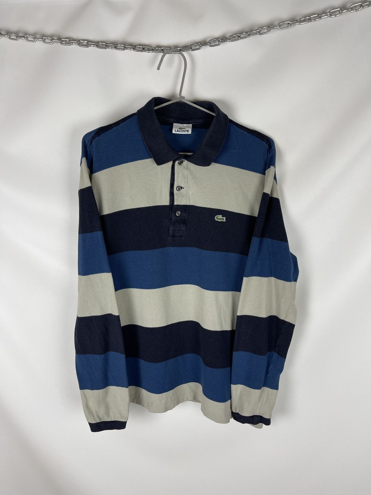 Lacoste Lacoste vintage striped rugby polo long sleeve shirt Size US L / EU 52-54 / 3 - 1 Thumbnail