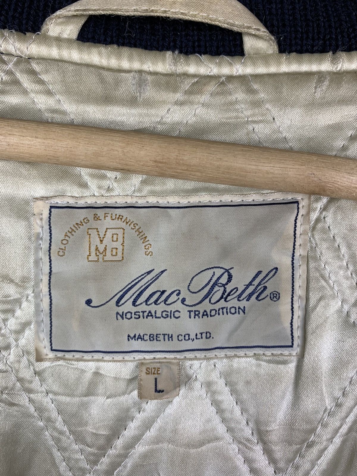 Macbeth × Vintage Vintage 90s MacBeth Leather Varsity Jacket Size US L / EU 52-54 / 3 - 18 Thumbnail