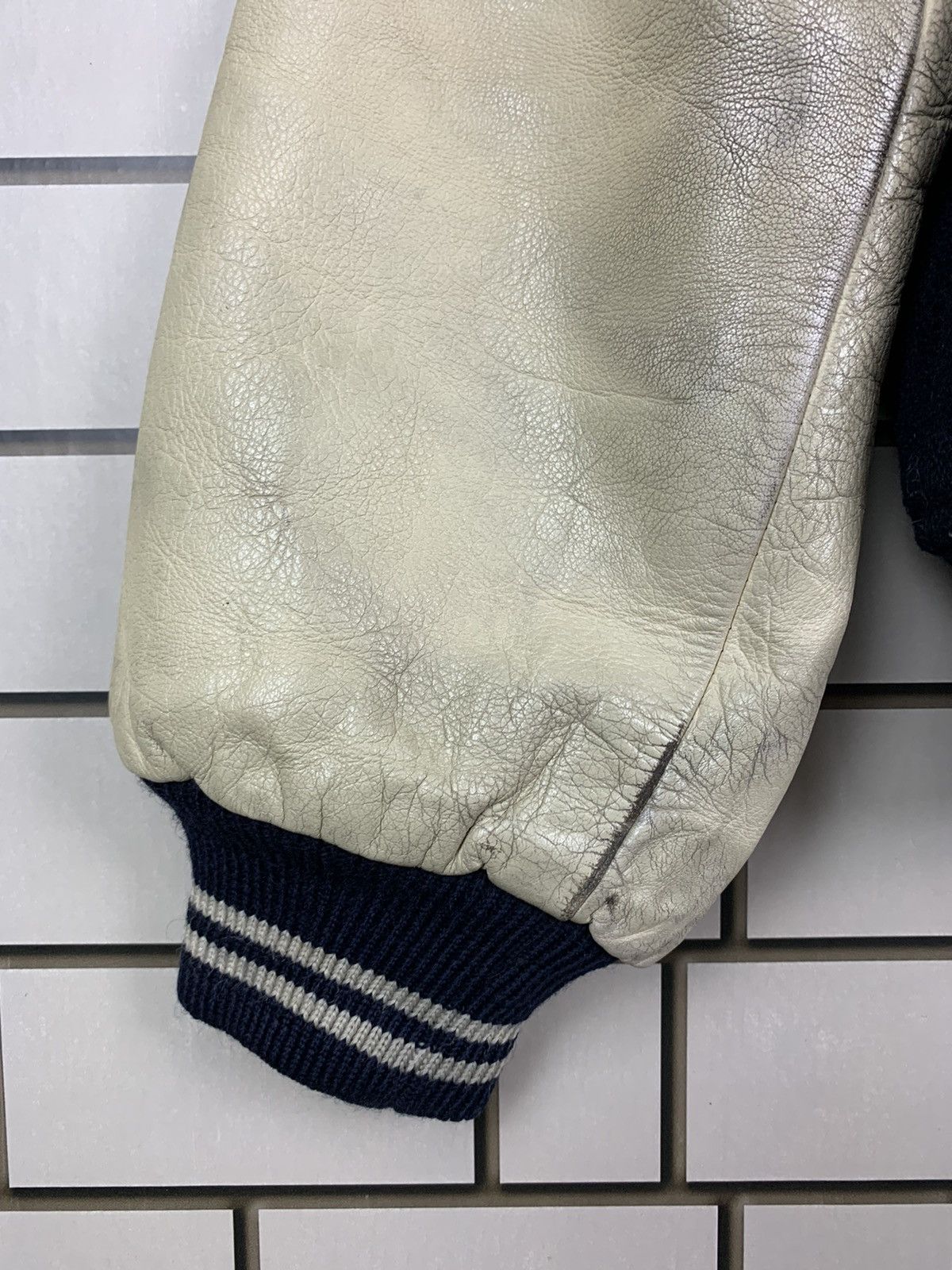 Macbeth × Vintage Vintage 90s MacBeth Leather Varsity Jacket Size US L / EU 52-54 / 3 - 6 Thumbnail