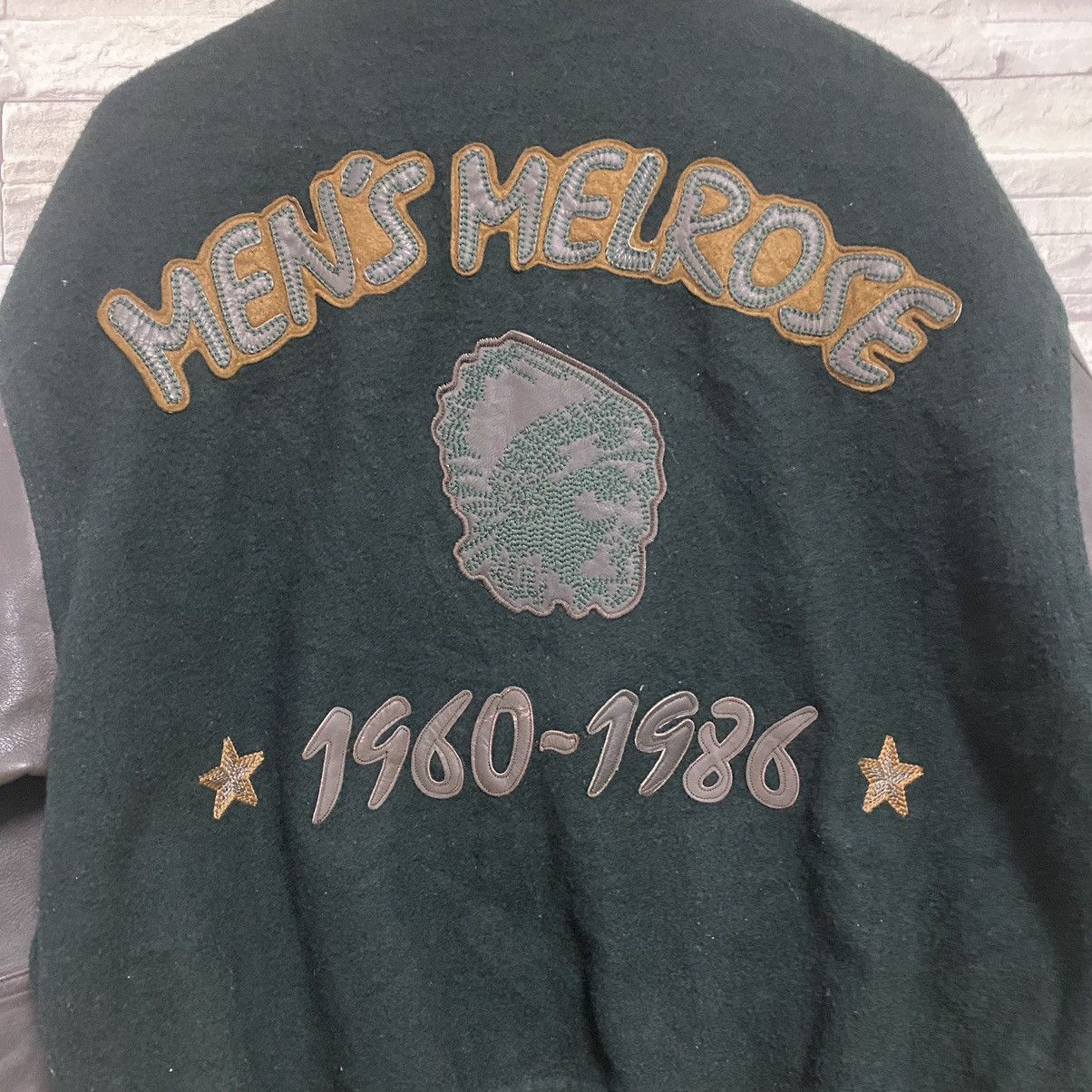 Japanese Brand Vintage 80s MENS MELROSE Varsity Leather Jacket Size US L / EU 52-54 / 3 - 11 Thumbnail