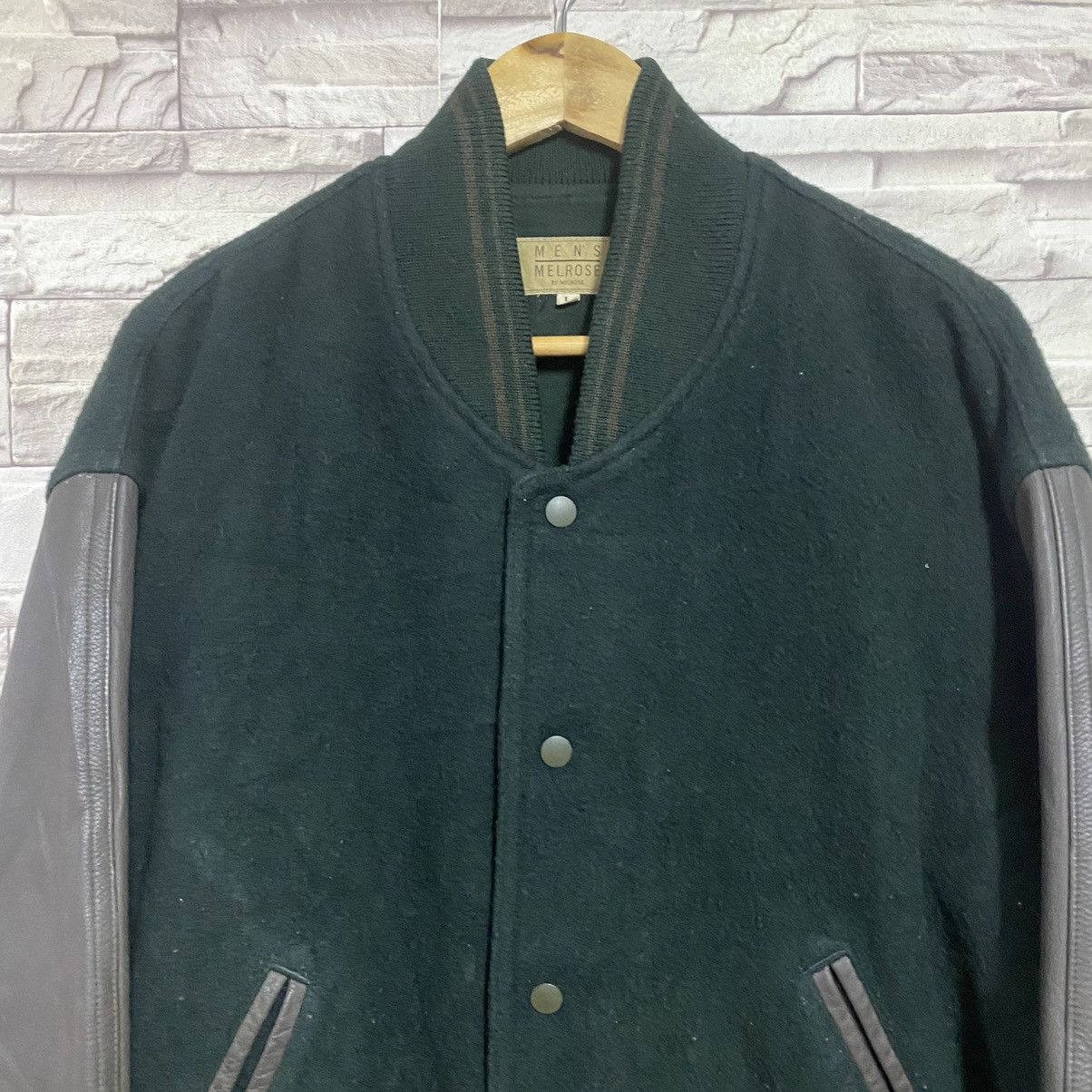 Japanese Brand Vintage 80s MENS MELROSE Varsity Leather Jacket Size US L / EU 52-54 / 3 - 4 Thumbnail