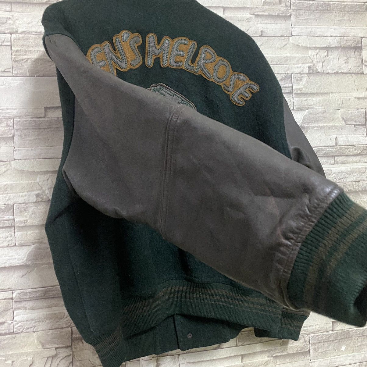 Japanese Brand Vintage 80s MENS MELROSE Varsity Leather Jacket Size US L / EU 52-54 / 3 - 15 Thumbnail
