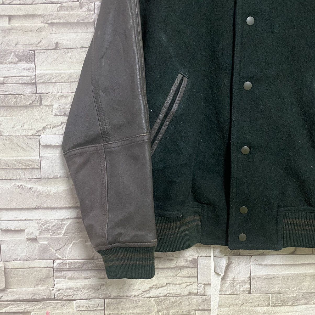 Japanese Brand Vintage 80s MENS MELROSE Varsity Leather Jacket Size US L / EU 52-54 / 3 - 6 Thumbnail