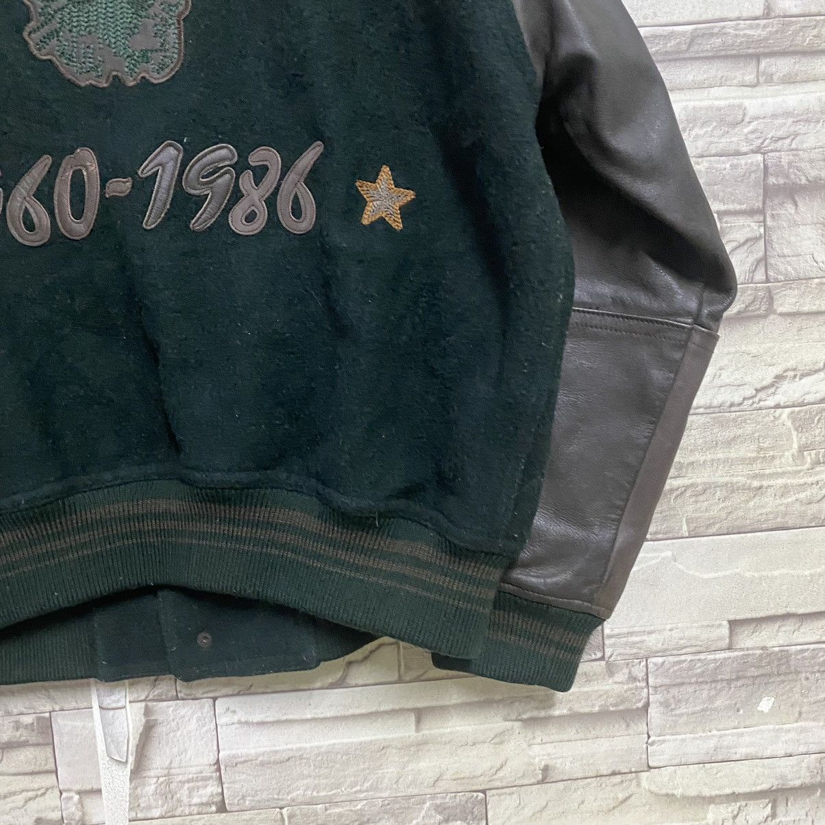Japanese Brand Vintage 80s MENS MELROSE Varsity Leather Jacket Size US L / EU 52-54 / 3 - 13 Thumbnail