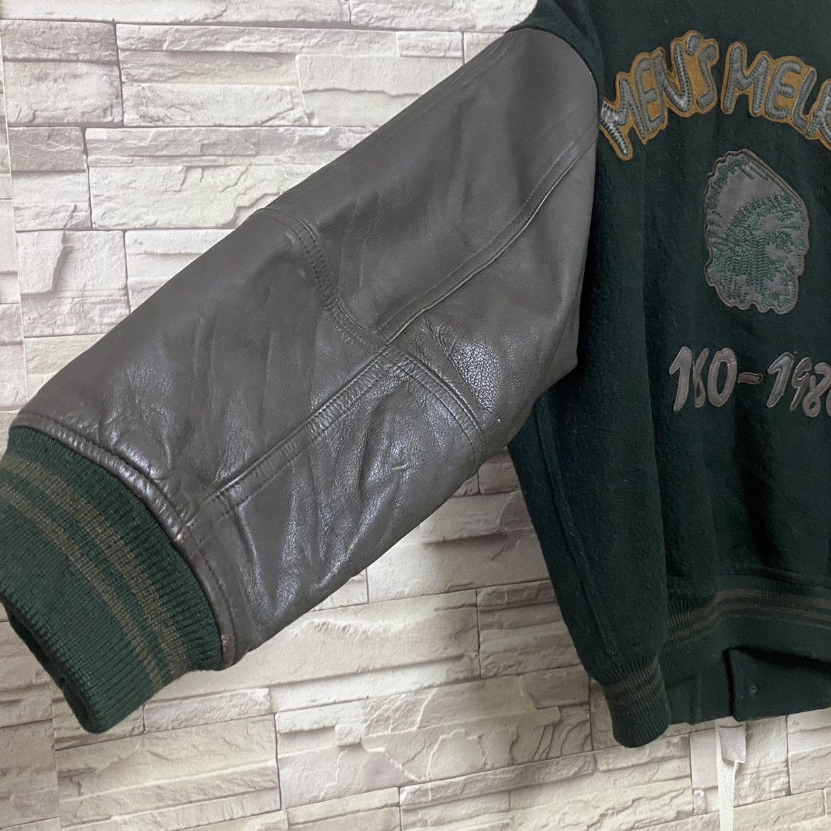 Japanese Brand Vintage 80s MENS MELROSE Varsity Leather Jacket Size US L / EU 52-54 / 3 - 14 Thumbnail