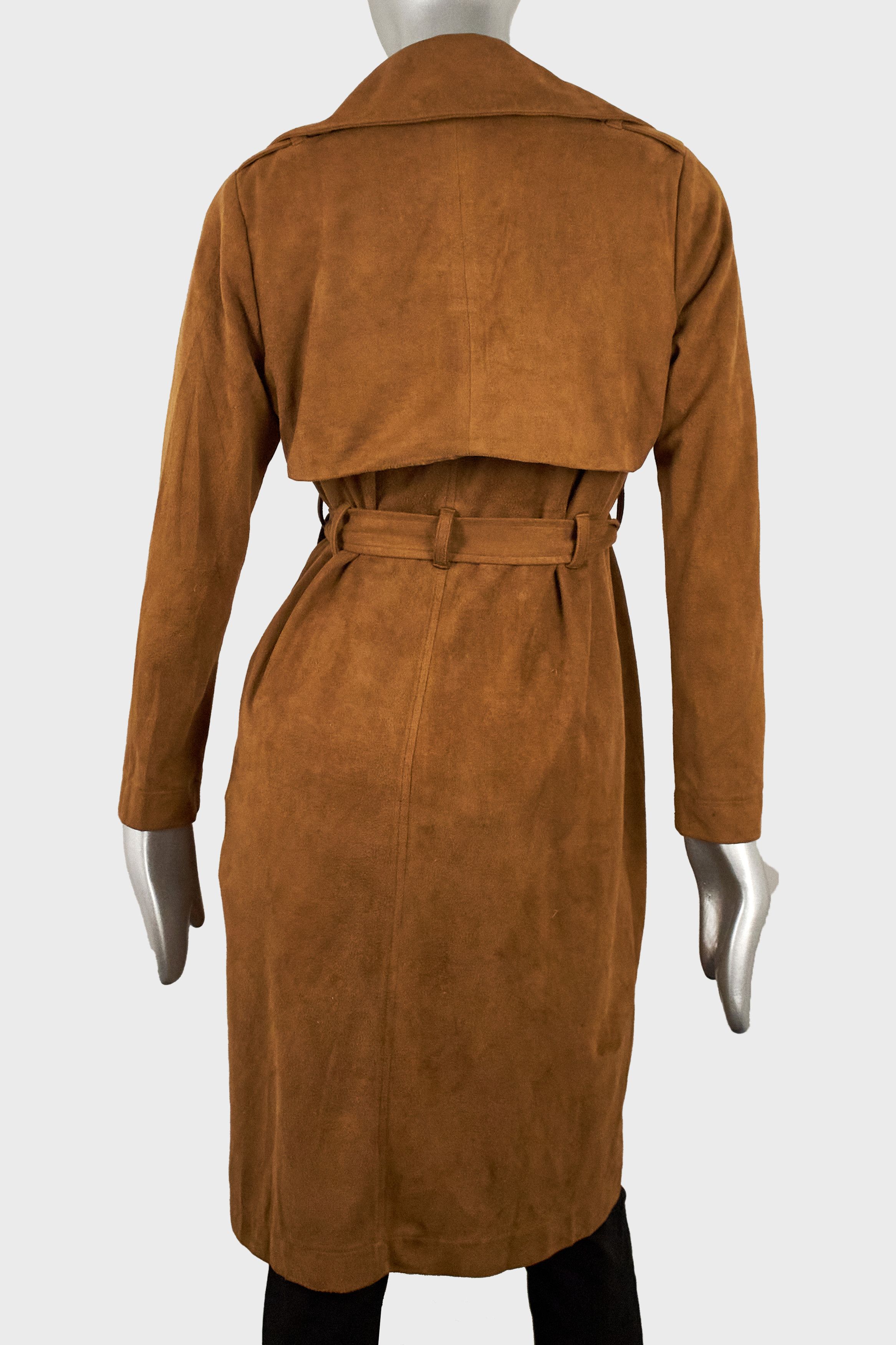 Missguided Missguided women's suede belted brown trench coat Size XS / US 0-2 / IT 36-38 - 7 Thumbnail