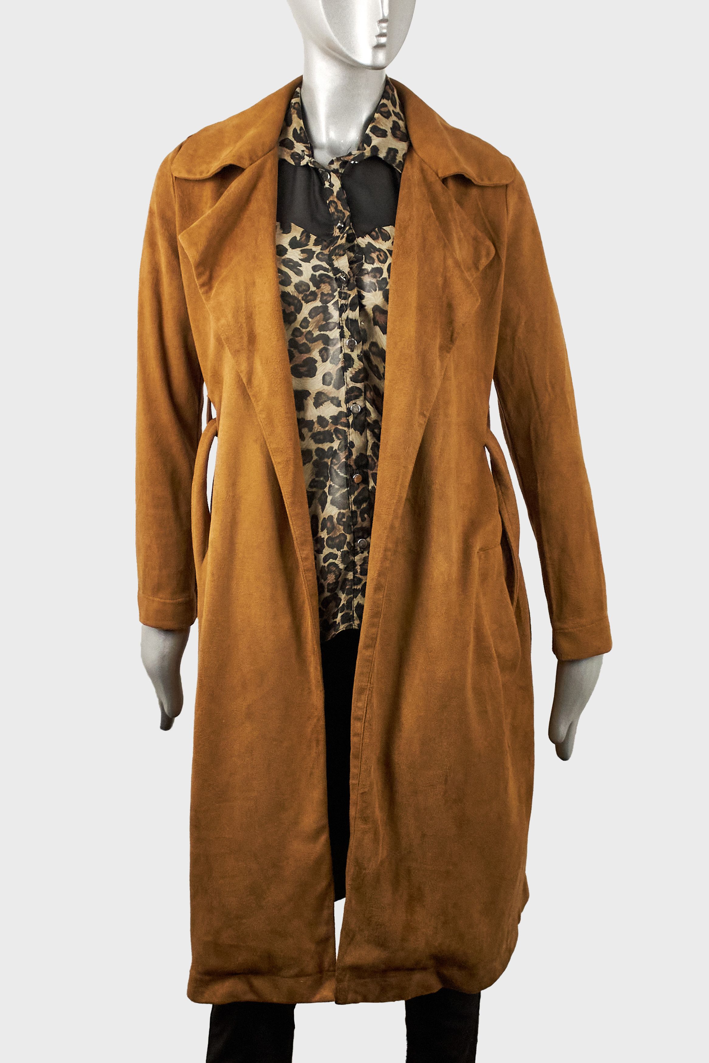 Missguided Missguided women's suede belted brown trench coat Size XS / US 0-2 / IT 36-38 - 3 Thumbnail