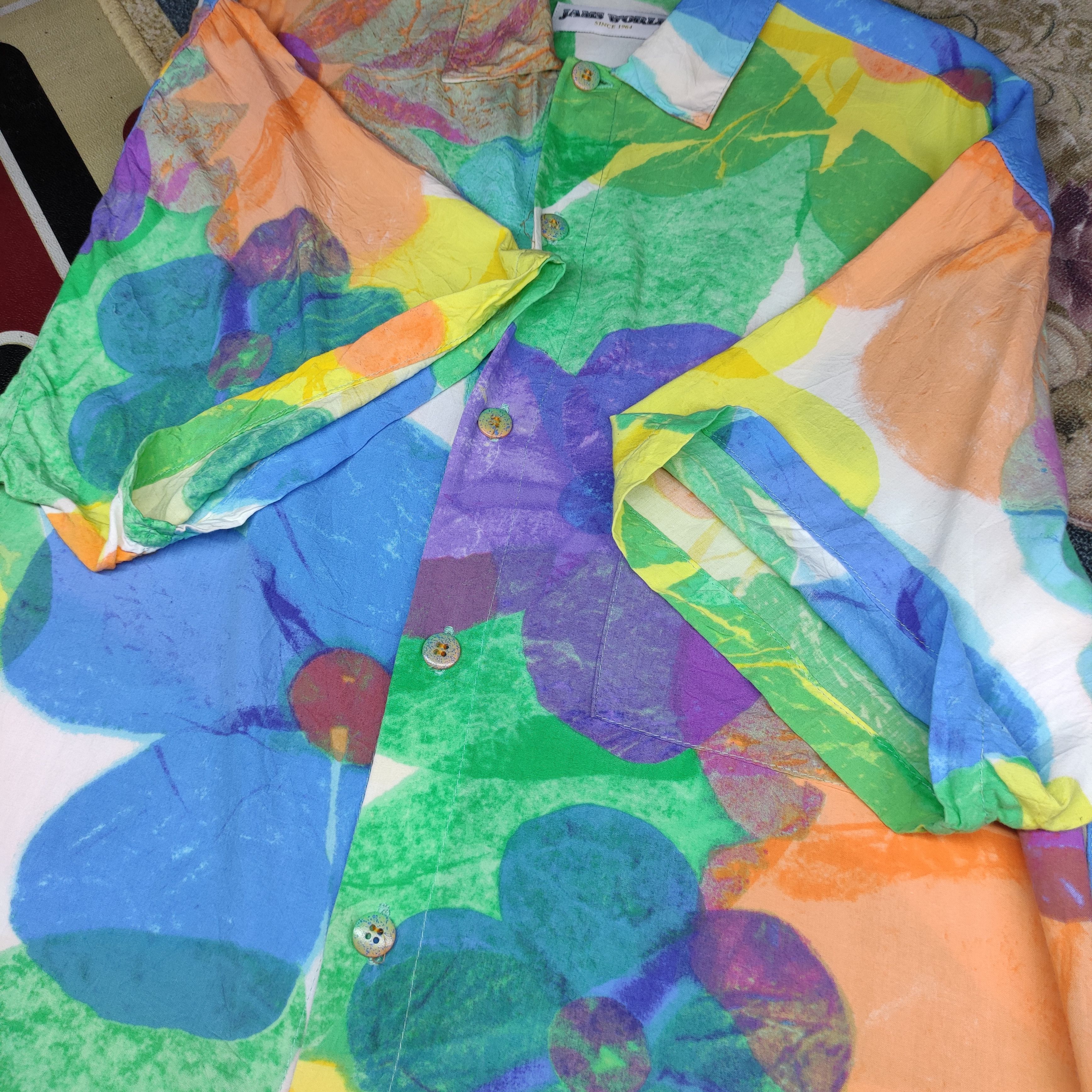 Jams World Jams World Rayon Multicolour Hawaiian Shirt (Rare Design) Size US M / EU 48-50 / 2 - 6 Thumbnail