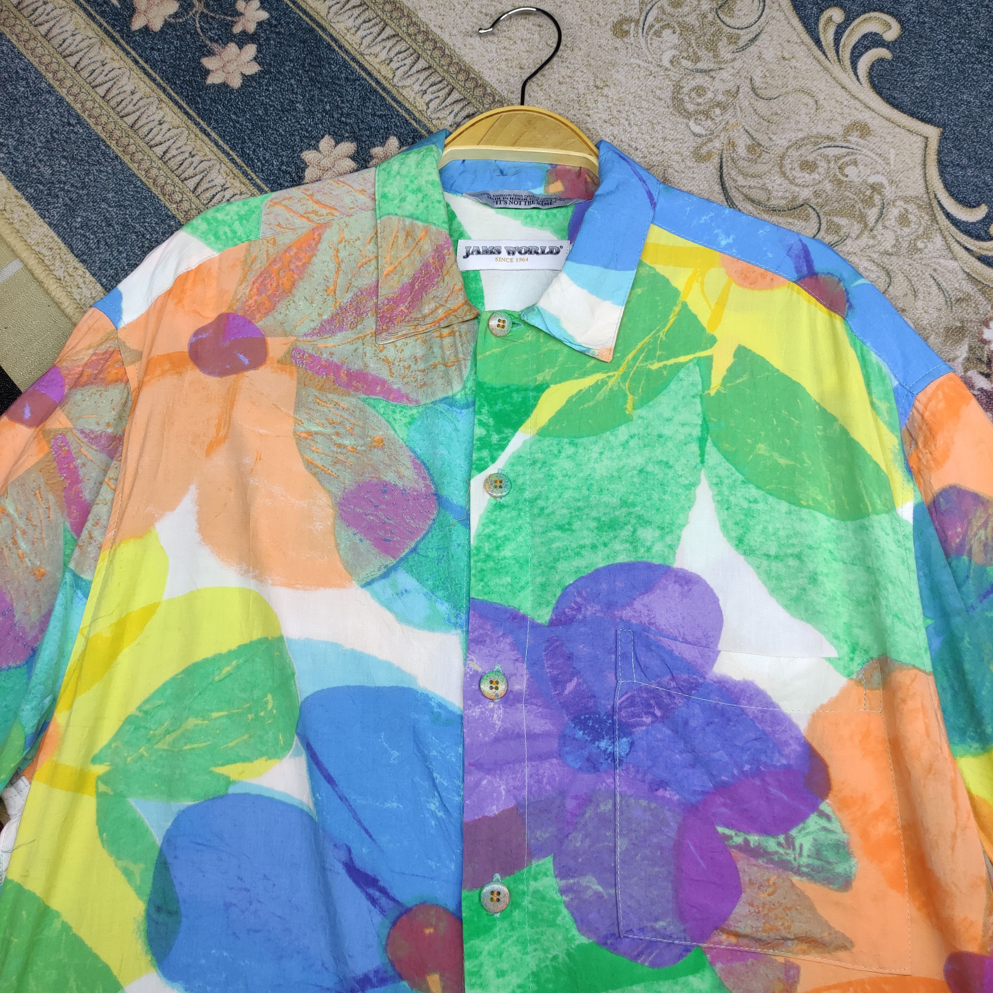 Jams World Jams World Rayon Multicolour Hawaiian Shirt (Rare Design) Size US M / EU 48-50 / 2 - 5 Thumbnail