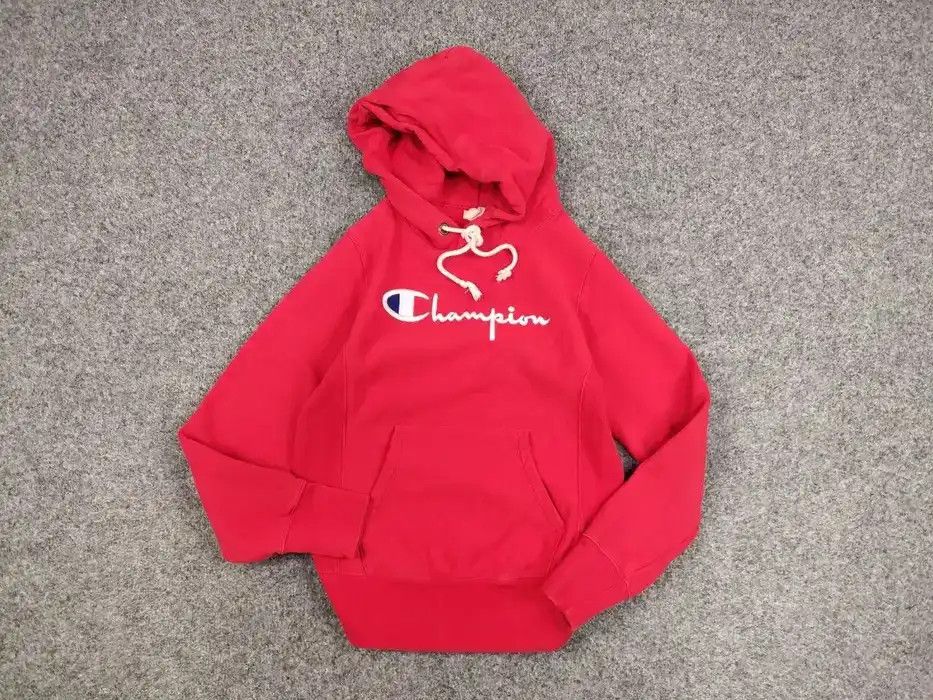 Champion Vintage Champion Reverse Weave warm up Red Logo Hoodie Size US S / EU 44-46 / 1 - 6 Thumbnail