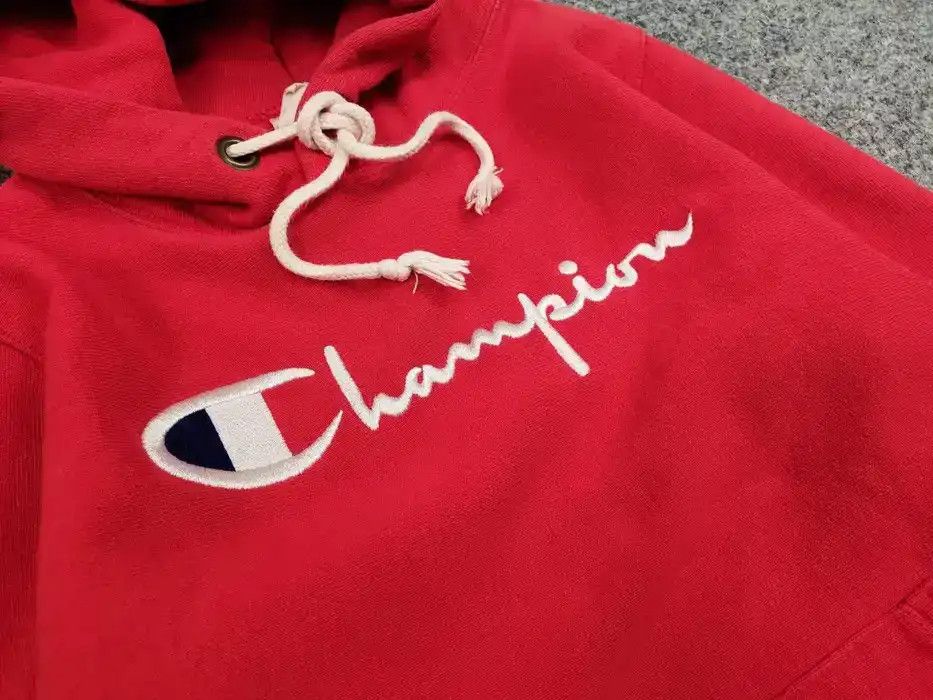 Champion Vintage Champion Reverse Weave warm up Red Logo Hoodie Size US S / EU 44-46 / 1 - 8 Thumbnail