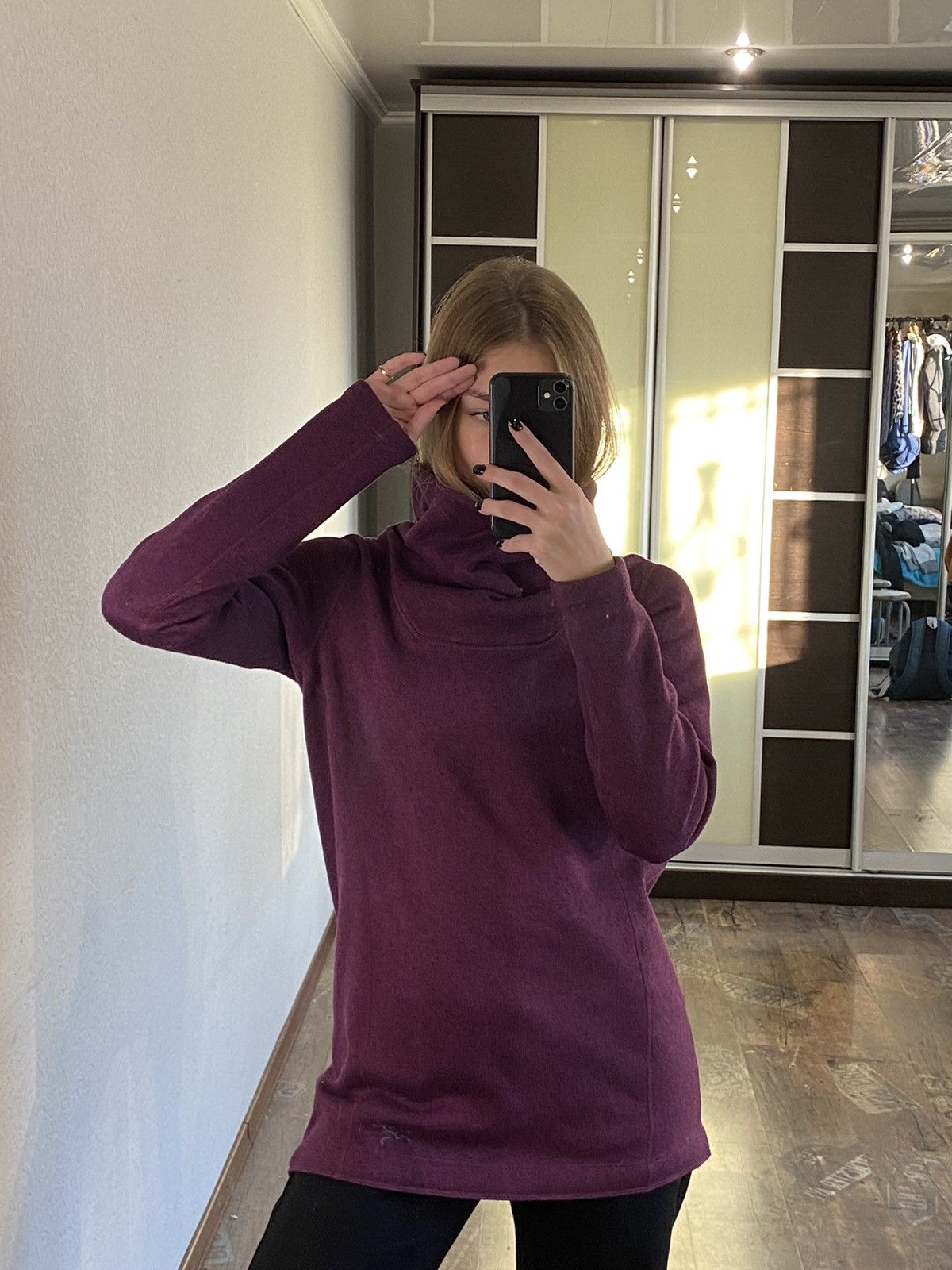 Arc'teryx Arcteryx Women’s Fleece High Neck Purple Sweatshirt Size M / US 6-8 / IT 42-44 - 2 Thumbnail