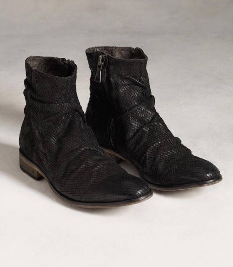 John Varvatos Morrison Snakeskin Boot Size 8.5 John Varvatos Morrison Sharpei Slouchy Reptile Embossed Boot  main image 4