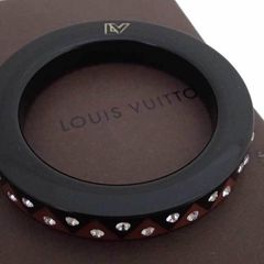 Louis Vuitton Damier Graphite Brass Recuff M6690E Damier Graphite Bracelet  Damier Graphite