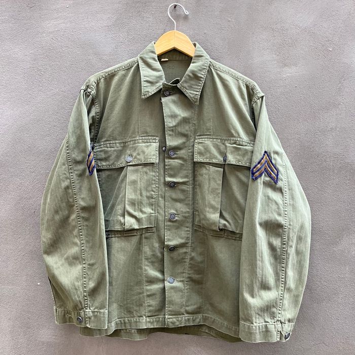 Vintage 40’s Military HBT 13 Star Button Down | Grailed